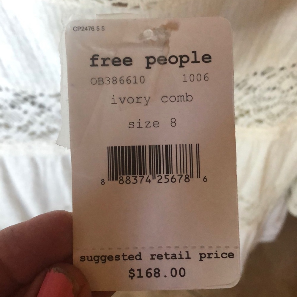 Free People Bohemian Boho Cream Dress NWT - Picture 3 of 5